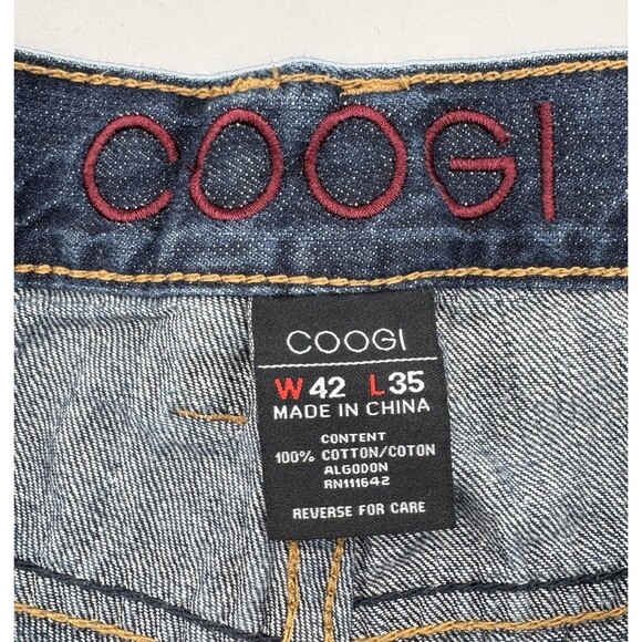 Coogi Baggy Jeans 42x35 Dark Wash Streetwear Hip Hop Denim - Picture 9 of 12